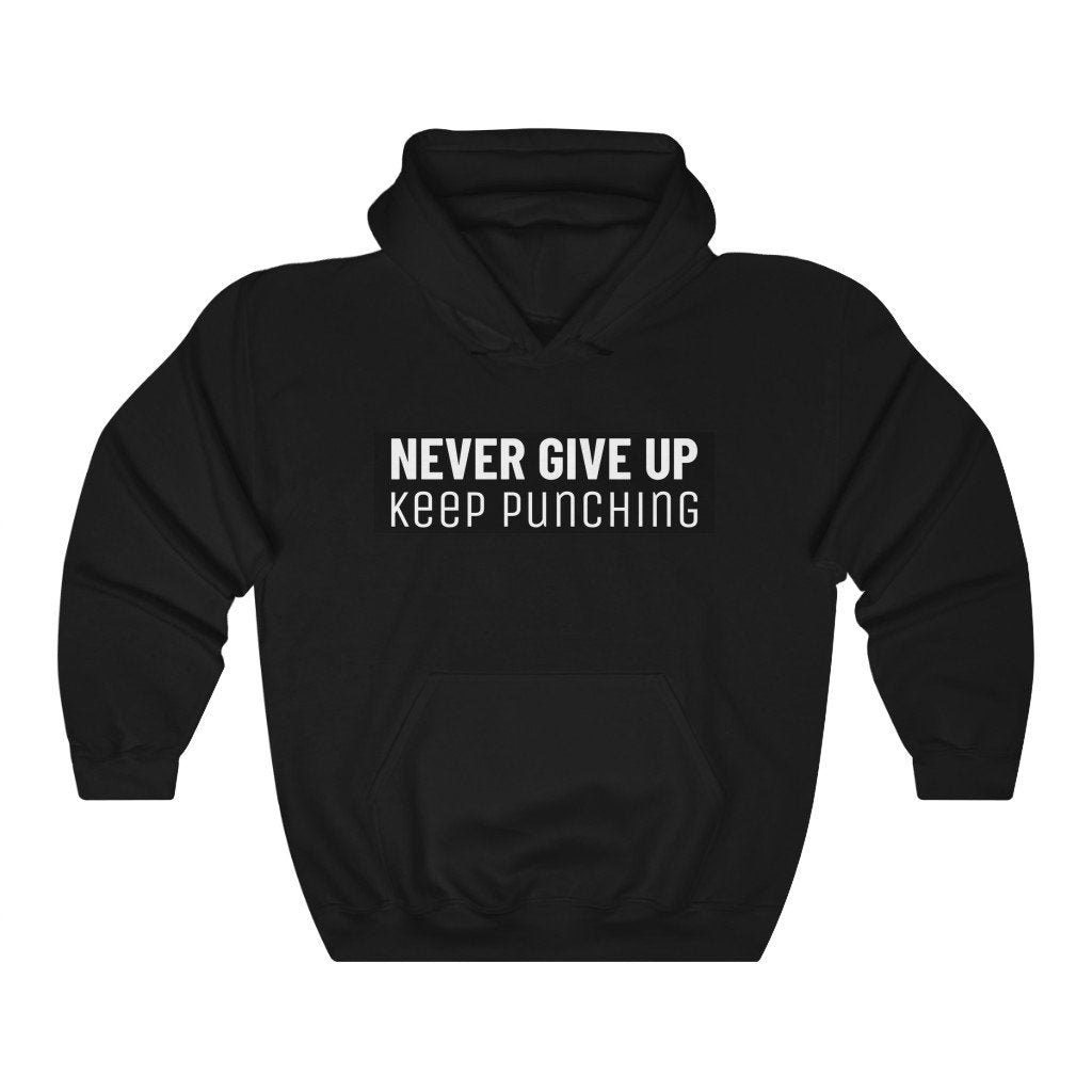 Mens Encouragement Never Give Up Hoodie