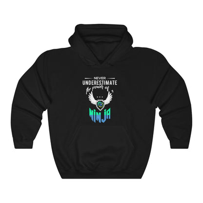 Mens black polyester/cotton pullover hoodie - AmtifyDirect
