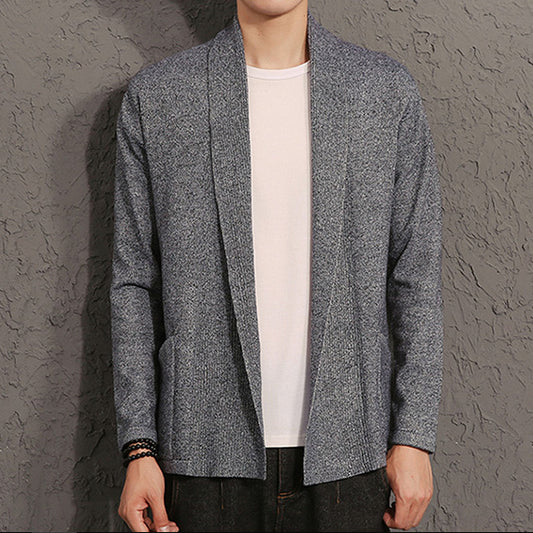Mens Open Front Cardigan - AmtifyDirect
