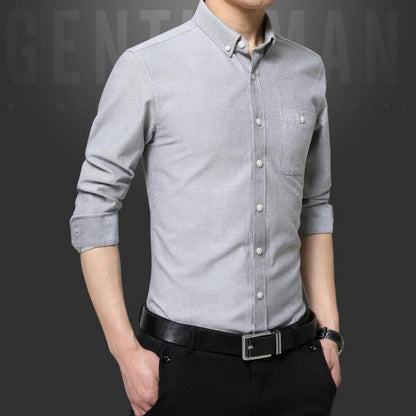Mens Button Front Cotton Shirt - AmtifyDirect