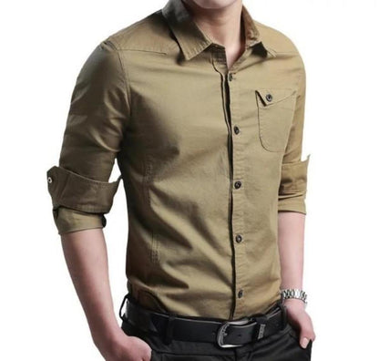 Mens Long Sleeve Button Up Shirt – Amtify