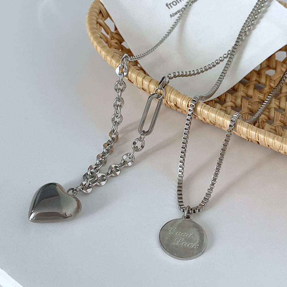 Heart Shape Layered look Necklace