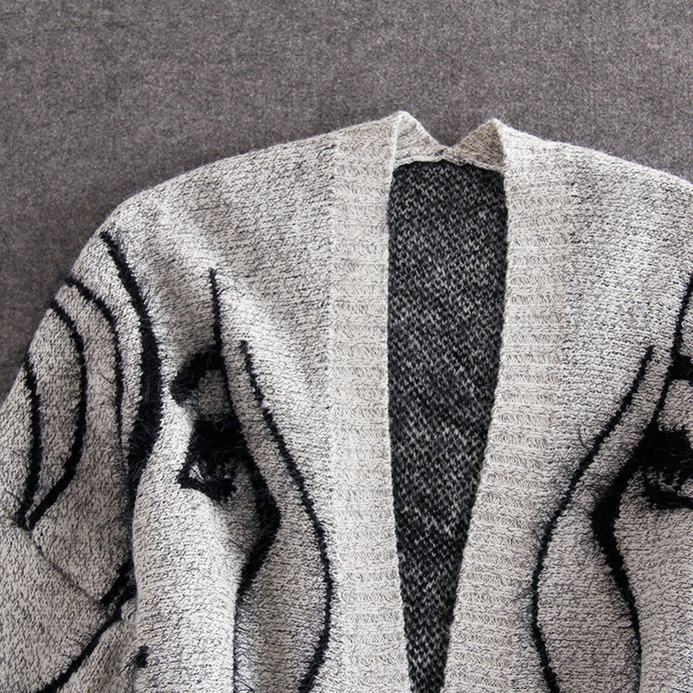 Womens Cardigan with Jacquard Patterns