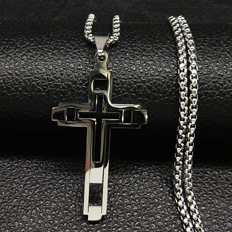 Hallow Out Cross Necklace