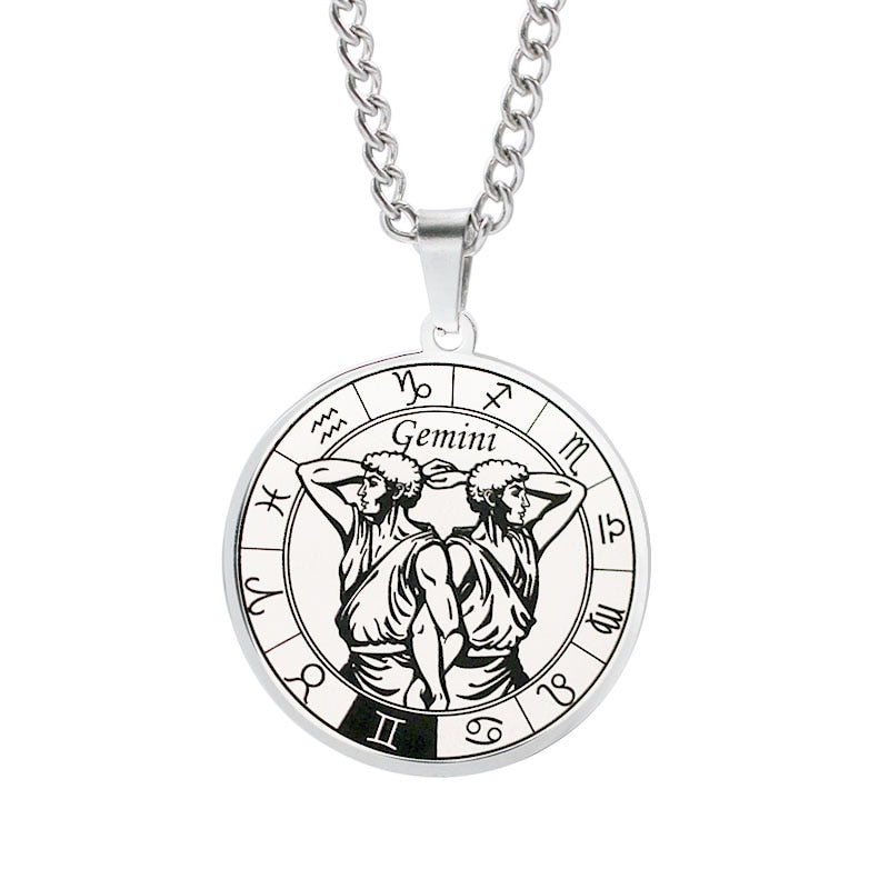 Horoscope Round Pendant Necklace