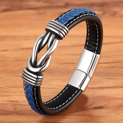 Vegan Leather Bracelet With Square Knot Buckle