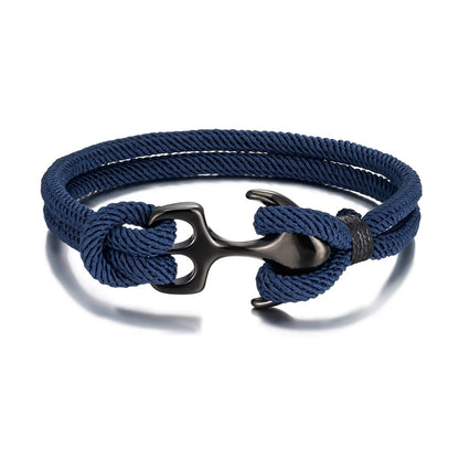 Rope Style Bracelet With Anchor
