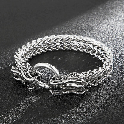 Double Dragon Chain Bracelet