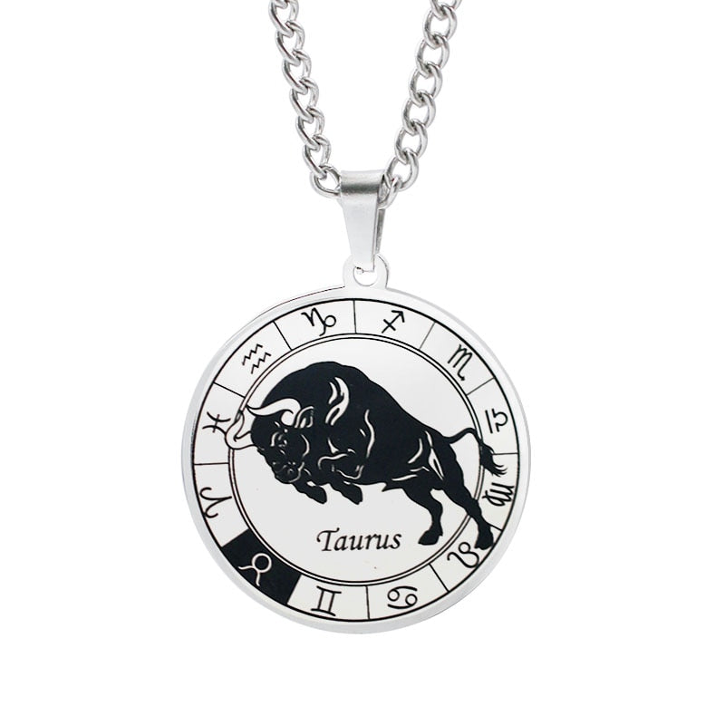 Horoscope Round Pendant Necklace