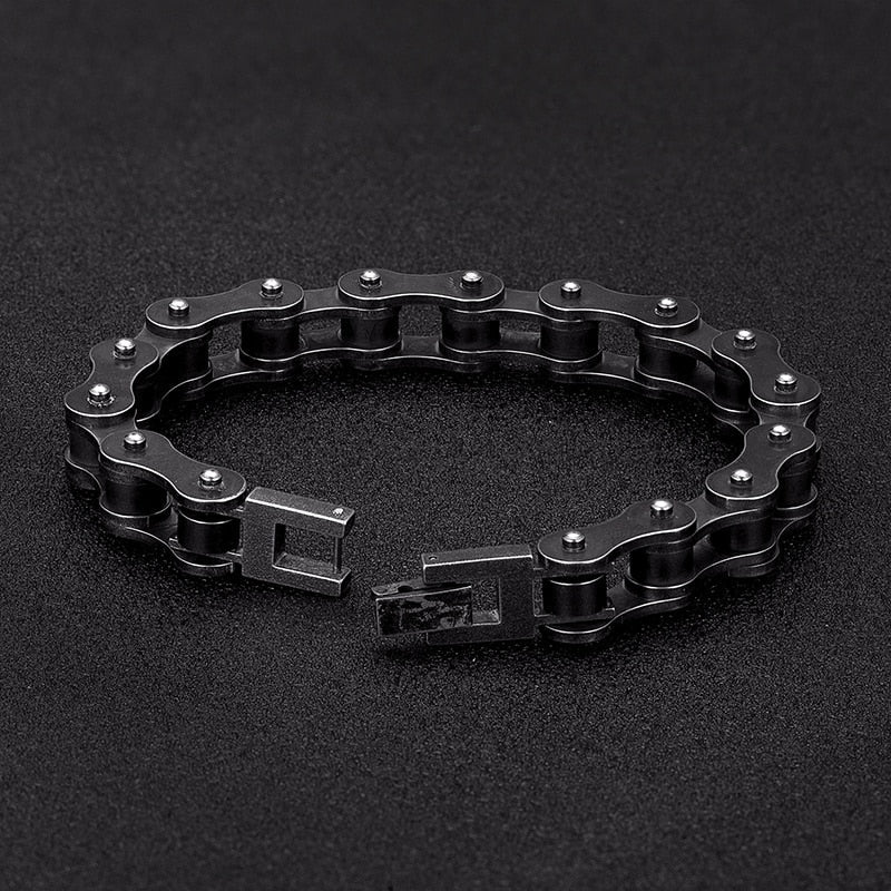 Black Plated Bicycle Chain Bracelet