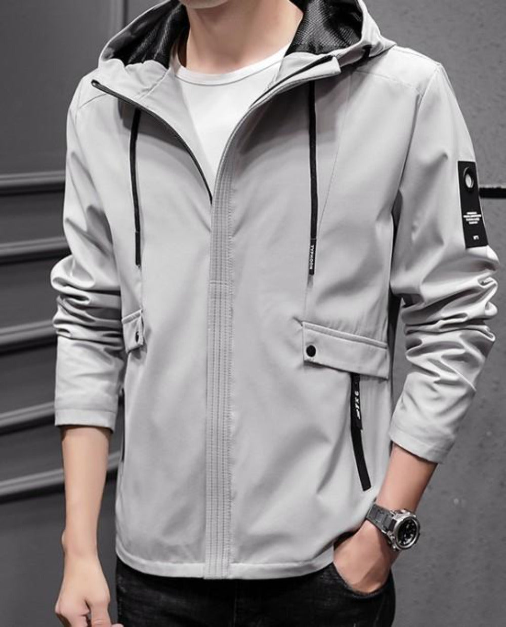 Mens Hooded Street Style Zipper Jacket – Amtify