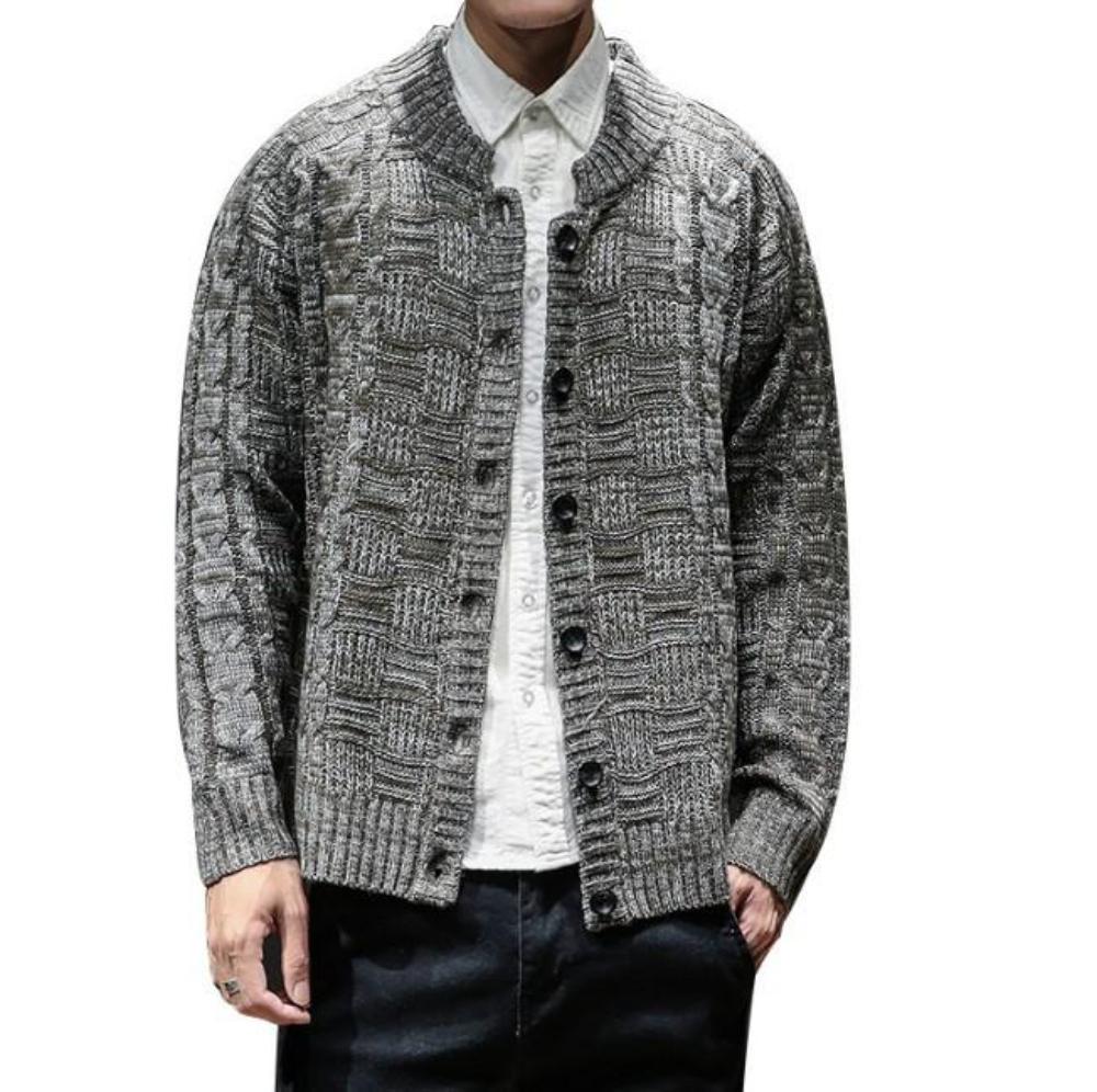 Mens Button Front Cardigan - AmtifyDirect