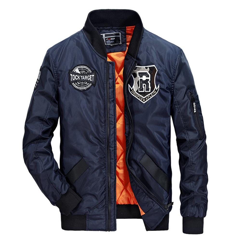 BoohooMAN Jersey Varsity Bomber Jacket With Badges in Blue for Men | Lyst UK
