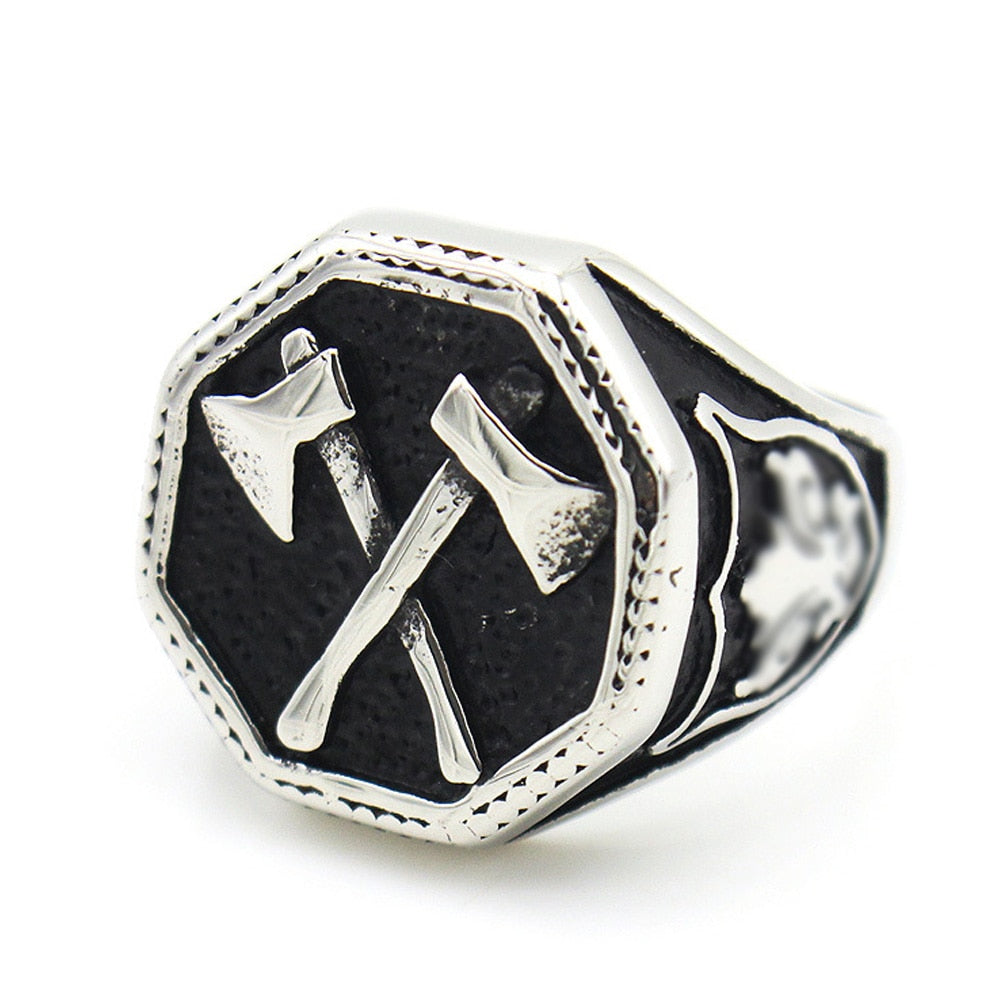 Viking Double Axe Ring