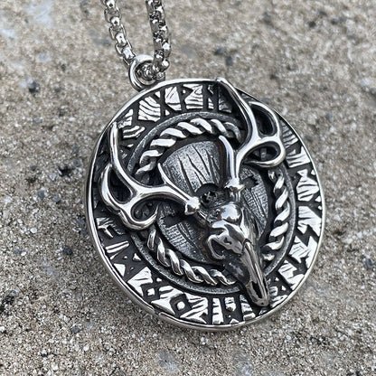 Edgy Antler Pendant Necklace