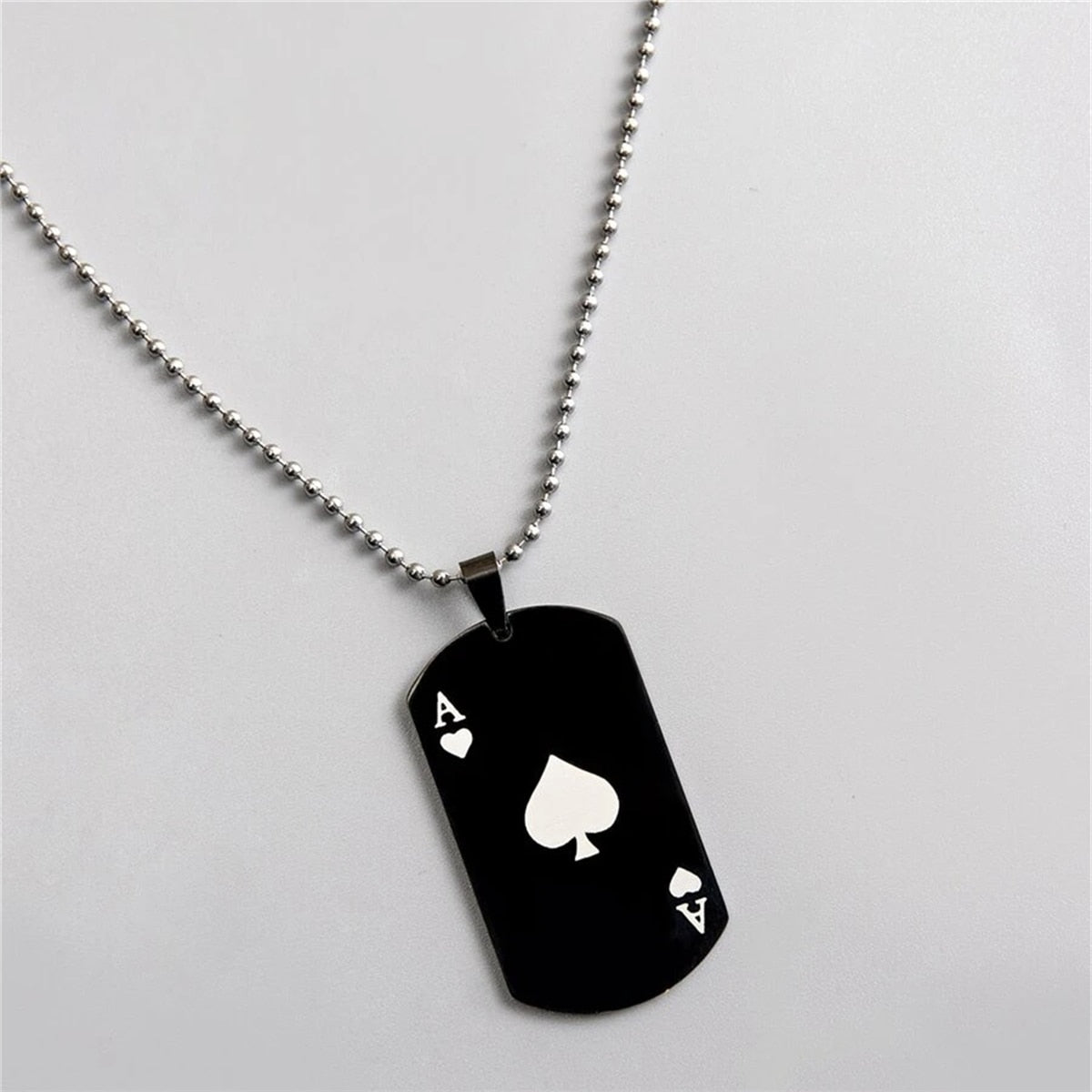 Ace of Spades plated Necklace