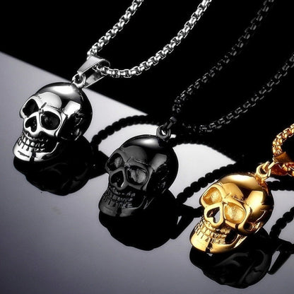 Gothic Shinny Skull Necklace