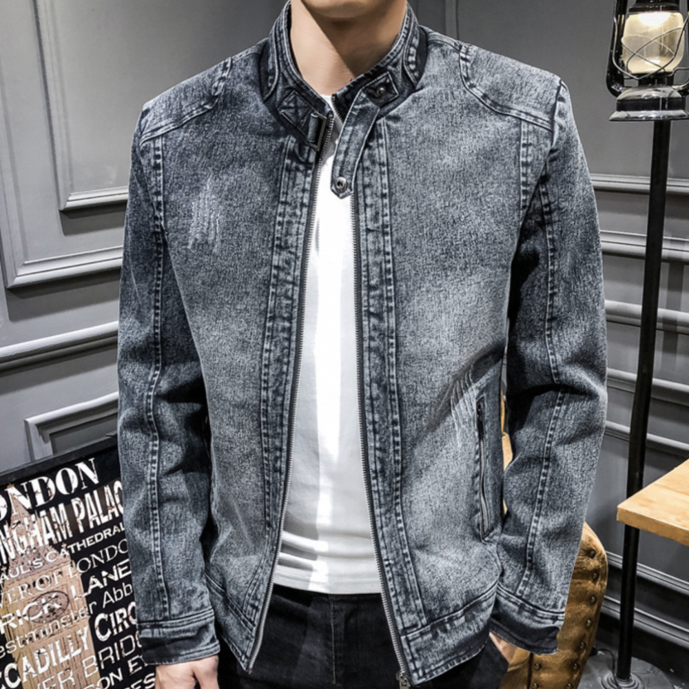 Urban Outfitters BDG Washed Denim Moto Jacket | The Summit