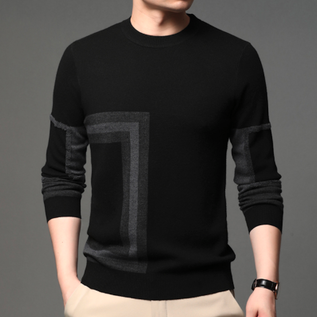 Mens Crew Neck Knitted Sweater
