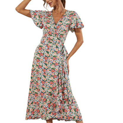 Womens Daisy Design Maxi Dress with