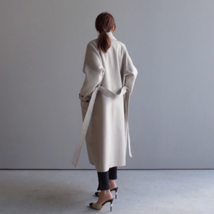 Womens Long Belted Coat
