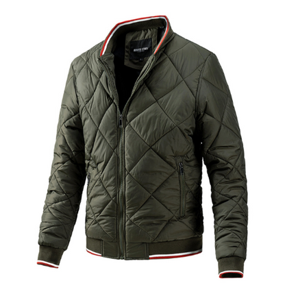 Mens Quilted Bomber Jacket