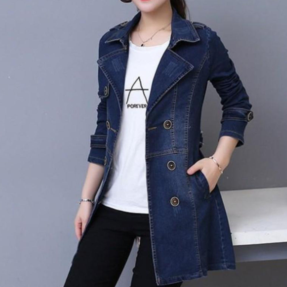 Womens Double Breasted Denim Jacket – Amtify
