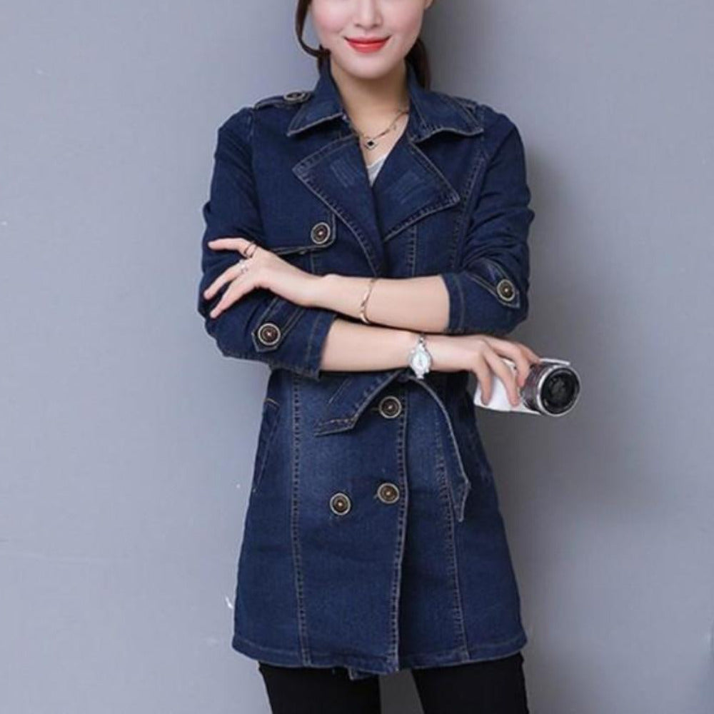 Womens Double Breasted Denim Jacket – Amtify