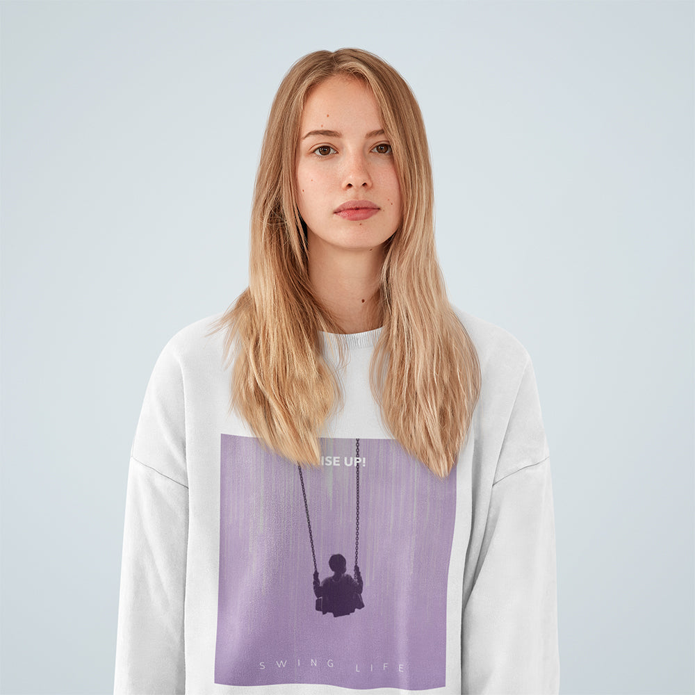 Womens Purple Print Sweatshirt