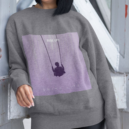 Womens Purple Print Sweatshirt