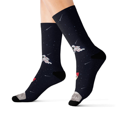 Astronaut and Space Funny Novelty Socks