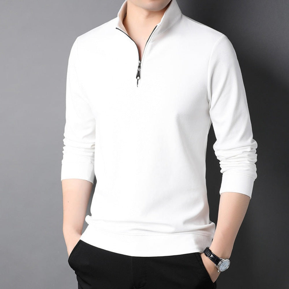 Mens zip up polo hot sale