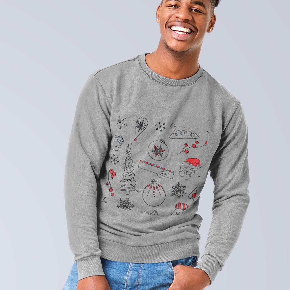 Mens Christmas Theme Sweatshirt
