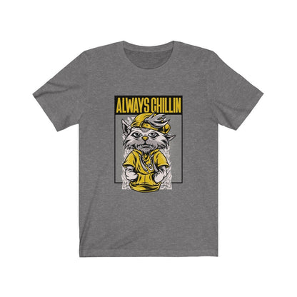 Mens Always Chillin Cat Graphic T-Shirt