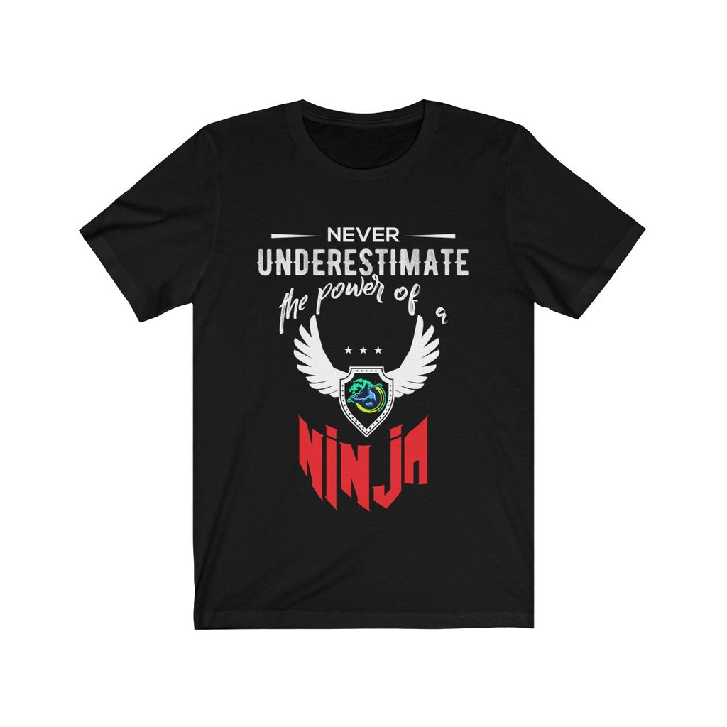 mens black cotton ninja short sleeve ninja t-shirt - AmtifyDirect