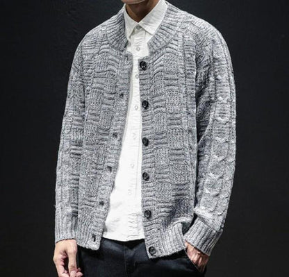 Mens Button Front Cardigan - AmtifyDirect
