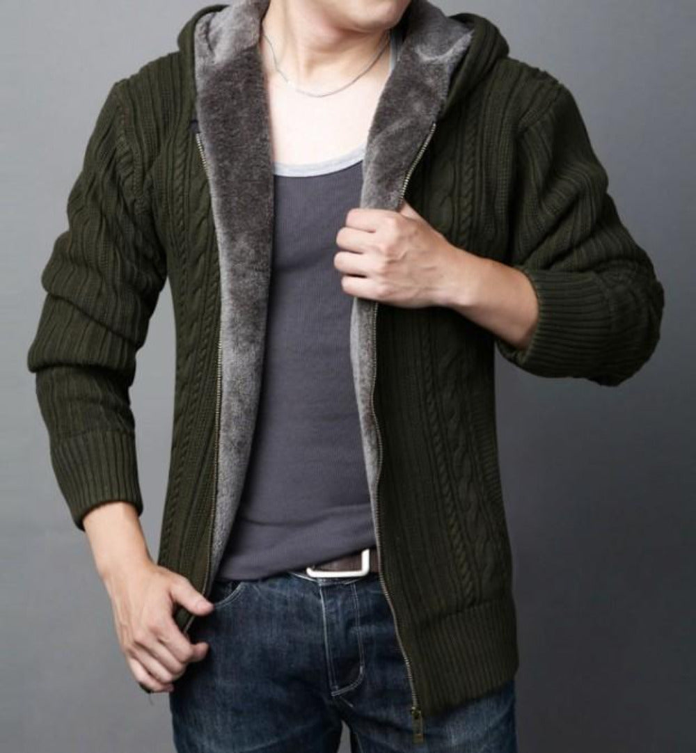 Fur hotsell hood cardigan