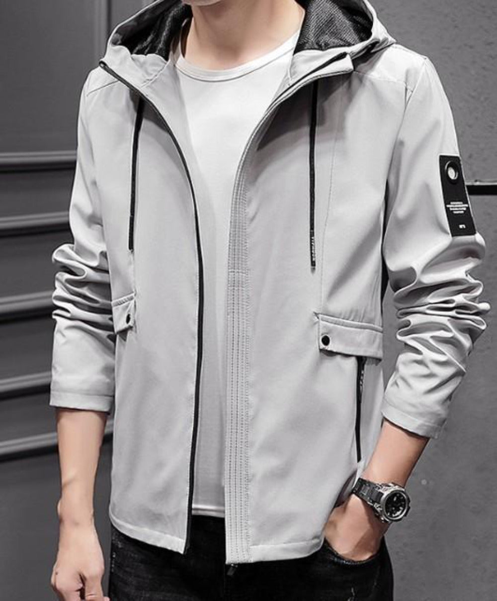 Mens Hooded Street Style Zipper Jacket – Amtify