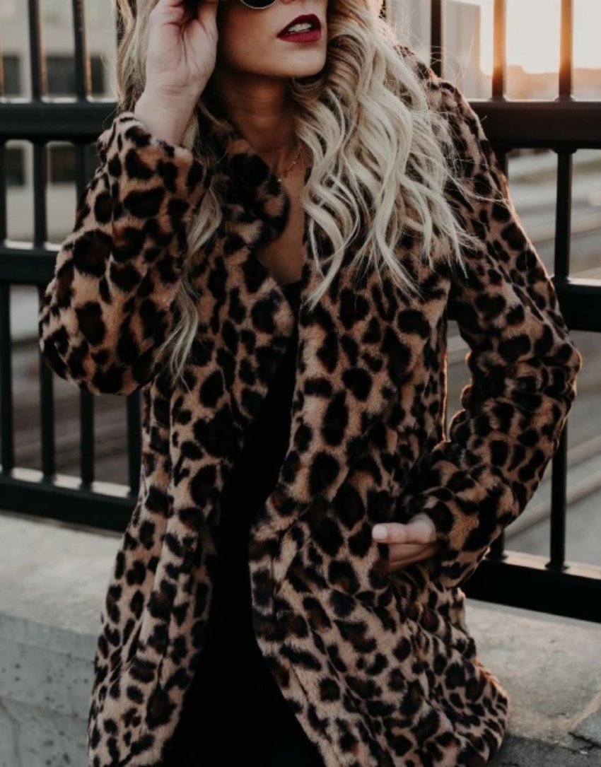 Womens Leopard Print Coat