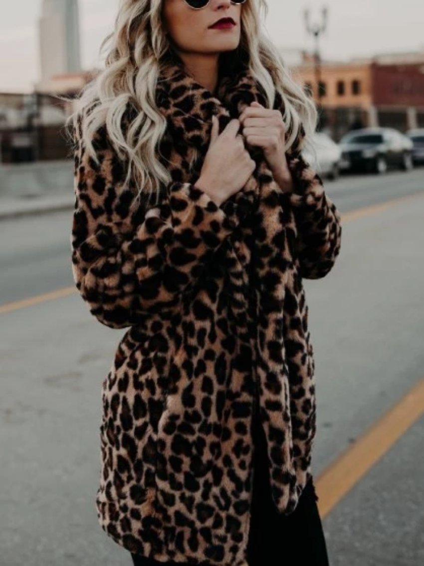 Womens Leopard Print Coat