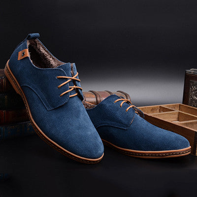Mens Causal Suede Lace Up Shoes