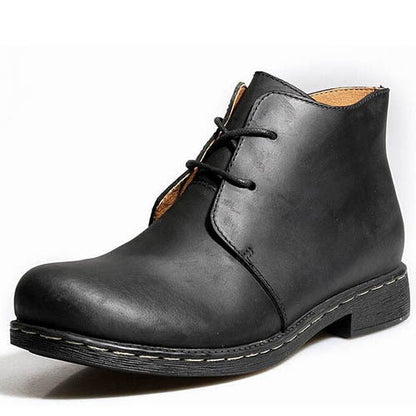 Mens Classic Casual Ankle Leather Boots