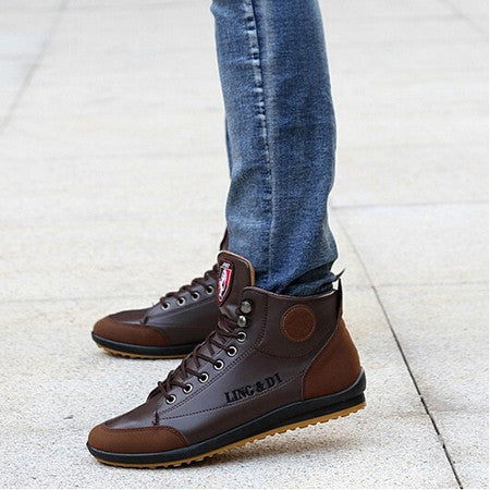Mens Leisure Lace Up Sneaker Boots