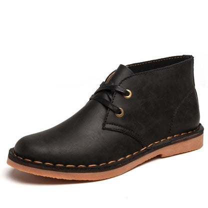 Mens Casual Leather Ankle Boots