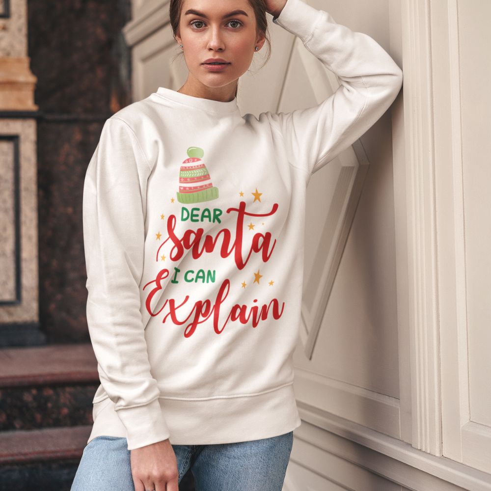 Womens Santa I Can Explain Sweatshirt