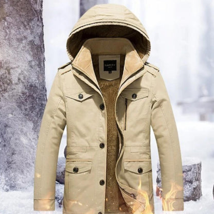 Mens Hooded Trench Coat