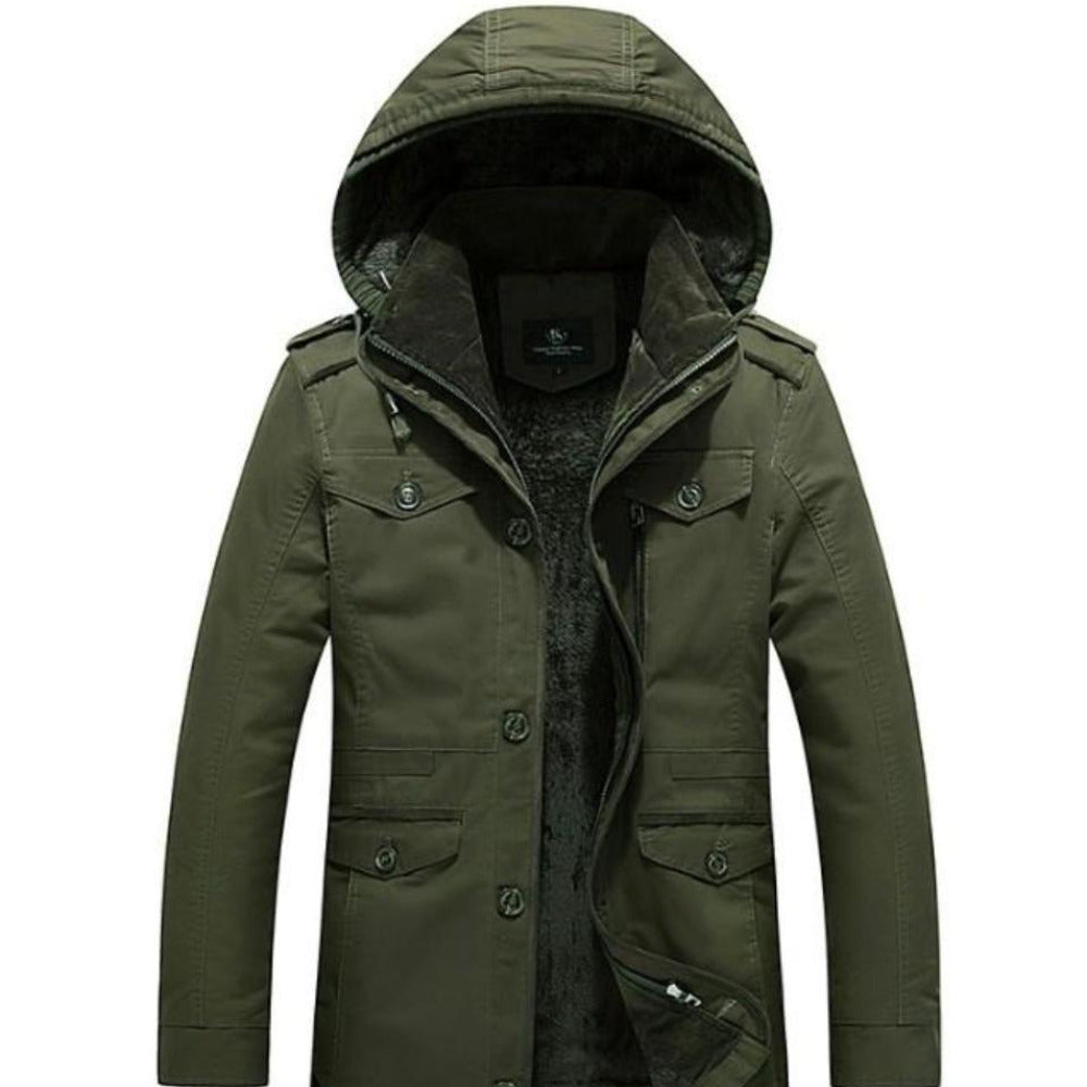 Mens Hooded Trench Coat