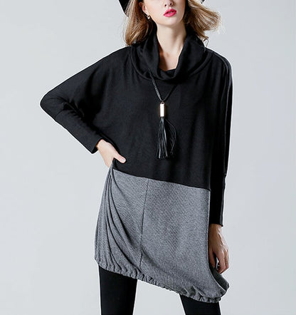 Womens Batwing Two Tone Top
