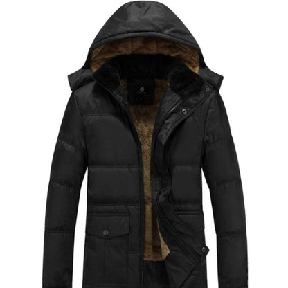Mens Winter Hooded Coat with Faux Fur