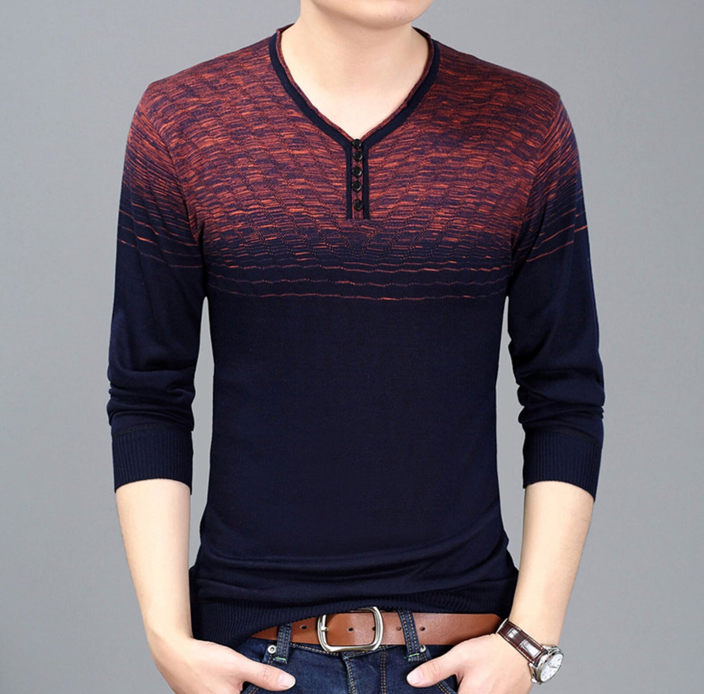 Mens Gradient Sweater - AmtifyDirect